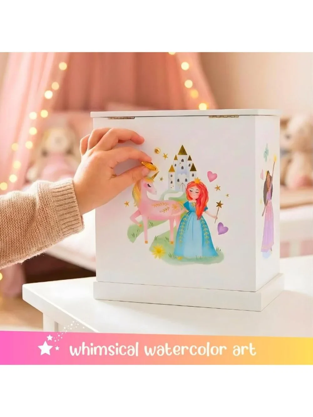 Enchanting Musical Jewelry Box for Girls - Princess Theme, Perfect Gift!